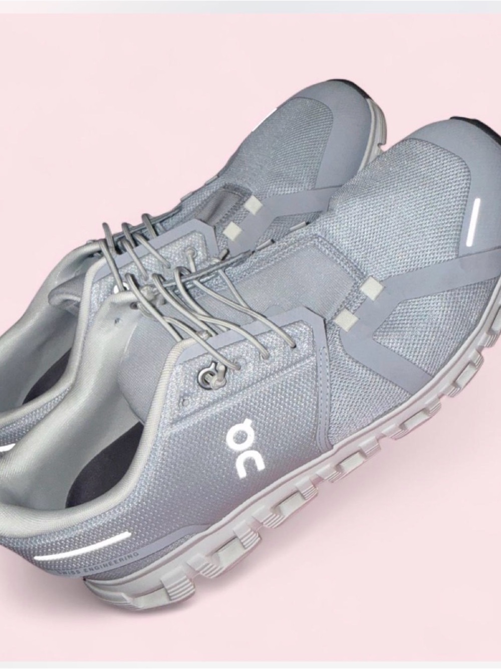 On Running Women's Cloud-Style Sneakers in Light Gray